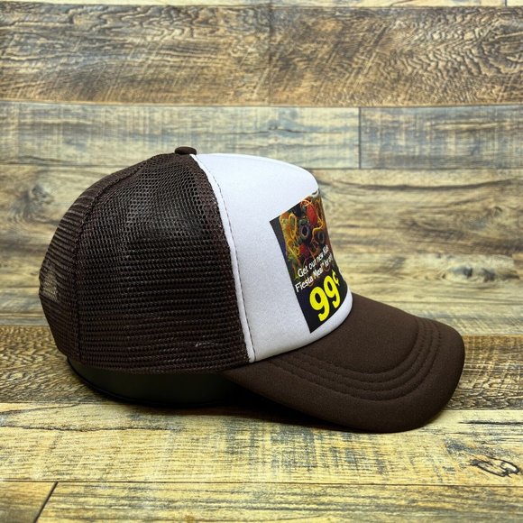 Taco Bell Unisex Trucker Hat Brown Snapback 99 Cent Taco 80s Advertisement Cap - Picture 4 of 8